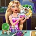 Игра Рапунцель Моет Посуду